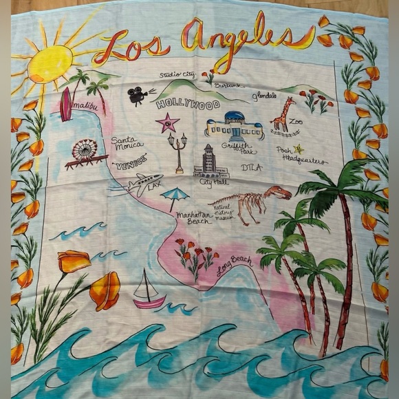 Posh Peanut Advent Calendar Blanket Day Two Muslin Patoo - Los Angeles print - Picture 5 of 5